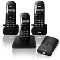 Telefone DECT com Identificador de Chamadas combo com 2 Ramais com Identificador de Chamadas VT10 Vtech - Grátis Global VoIP GEN Preto - Código: 108304516