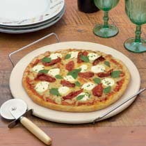 Pedra P/Pizza 33Cm C/Suporte Cromado/1 Cortador - Código: 290988